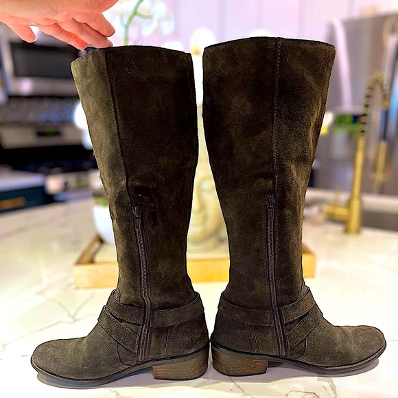 Diba Lea Chocolate Brown Genuine Suede Leather Tall Riding Boots, Women’s Sz 5.5 - Picture 6 of 10